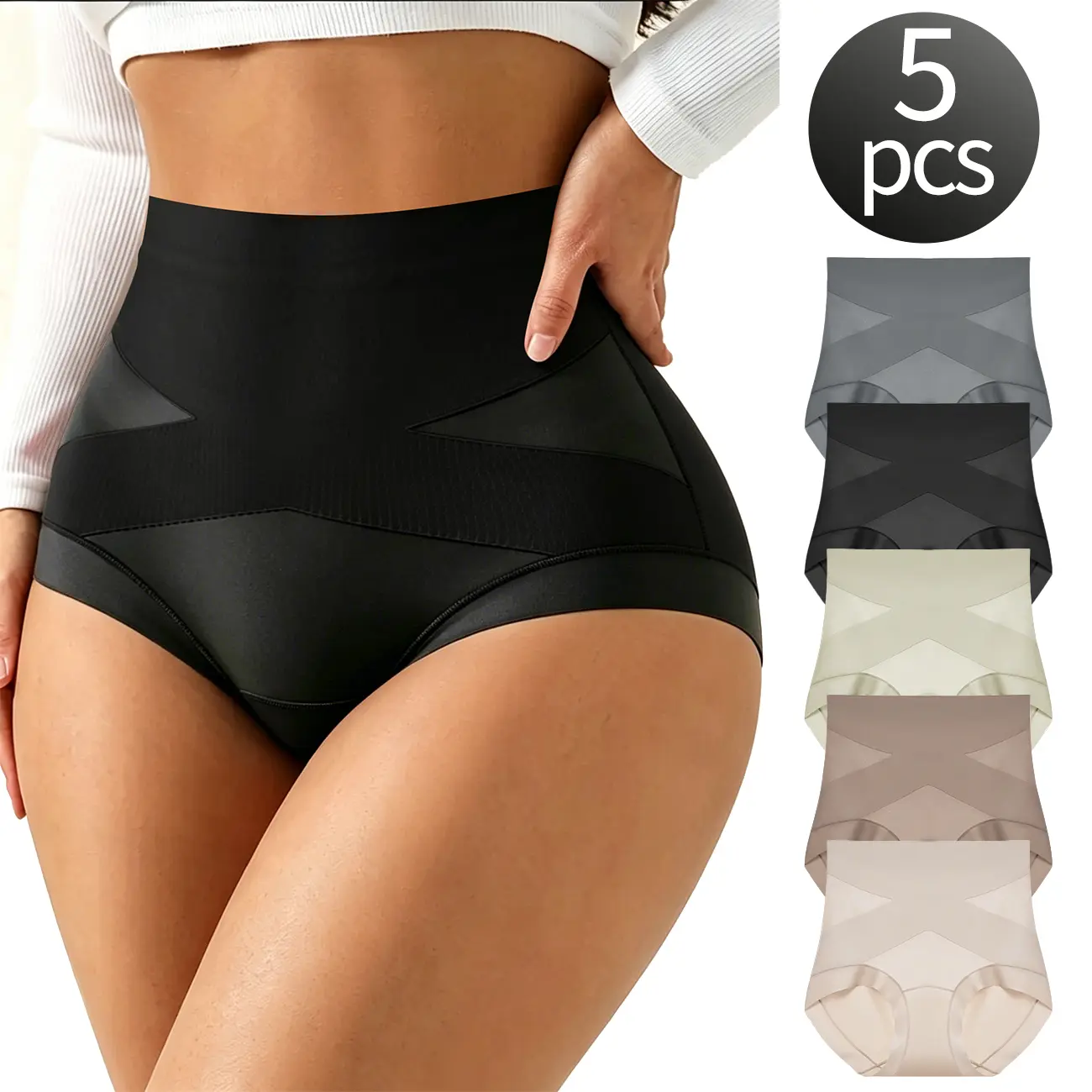 Quietlake Womens' Tummy Control HighWaistTrainer Body Shaper High-Waisted ShapewearTummy ControlShorts, Faja body shaper,underwearfor women WomenswearCompression.Womenswear,Compression,AbdominaI Belt, BasicBlack,Minimalist