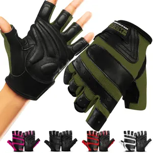 WYOX Men's Leather Workout Gloves – Fitness, Training, Gym, Weight Lifting Glove
