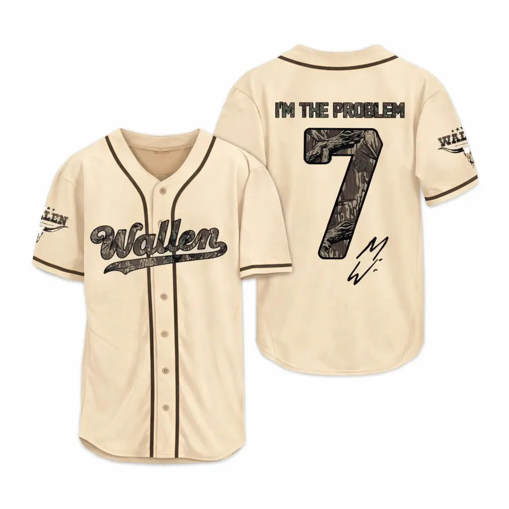 #7 Wallen Baseball Jersey, Country Music Shirt, Tour 2026 Fan Gift, Still The Problem Tour 2026 Short Sleeve Shirt, MW Fan Merch