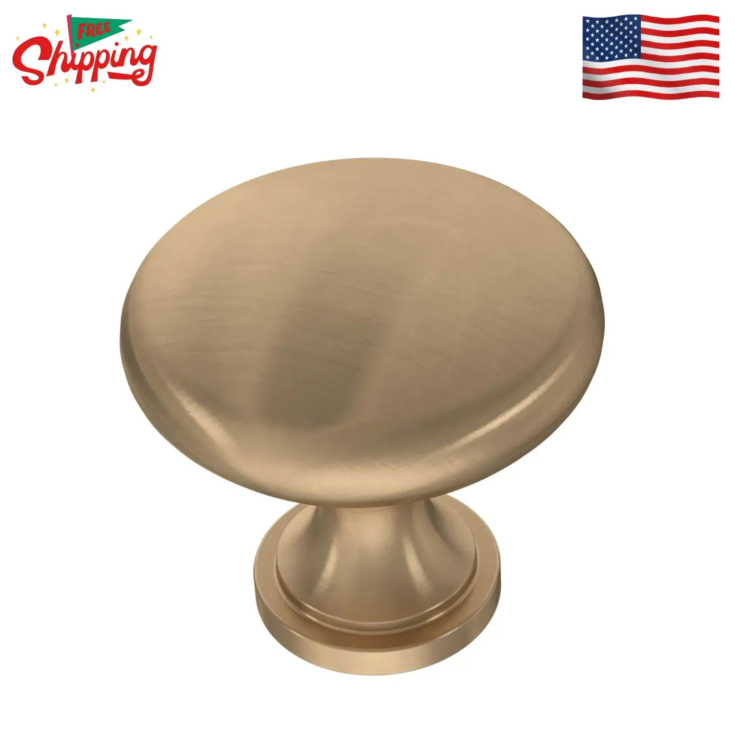 (10-Pack) – Champagne Bronze Cabinet Knobs for Dressers, Drawers, Kitchen Cabinet