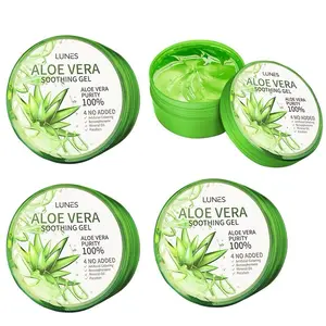 Lunes Aloe Vera Soothing Gel - 100% Pure with No Added Ingredients for Gentle Skin Care Facial Serum