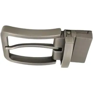 Gray Alloy Clamp Belt Buckle Belt Strap Replacement Buckles Reversible Belt Buckle Men Accessories