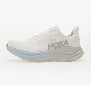 Hoka Clifton 10 White Glacier Blue SKU: 1162030 WTGL Sneaker Shoes Footwear Running Shoes Gym Shoes Mens Shoes Sneakers