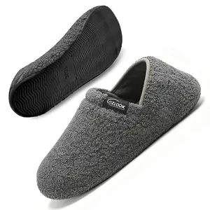 Cozy Fires Plush Slippers for All - Soft, Non-Slip Rubber Sole Slipper Socks in Various Colors for Home, Travel & Outdoor Use - Comfortable/Stylish/Street Style, Ideal for Fall/Winter, Indoor/Outdoor Footwear