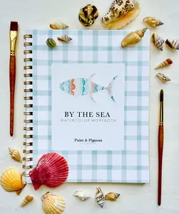 Paint and Pigment Studios By The Sea Watercolor Workbook for Beginners - Arts & Crafts Educational Materials