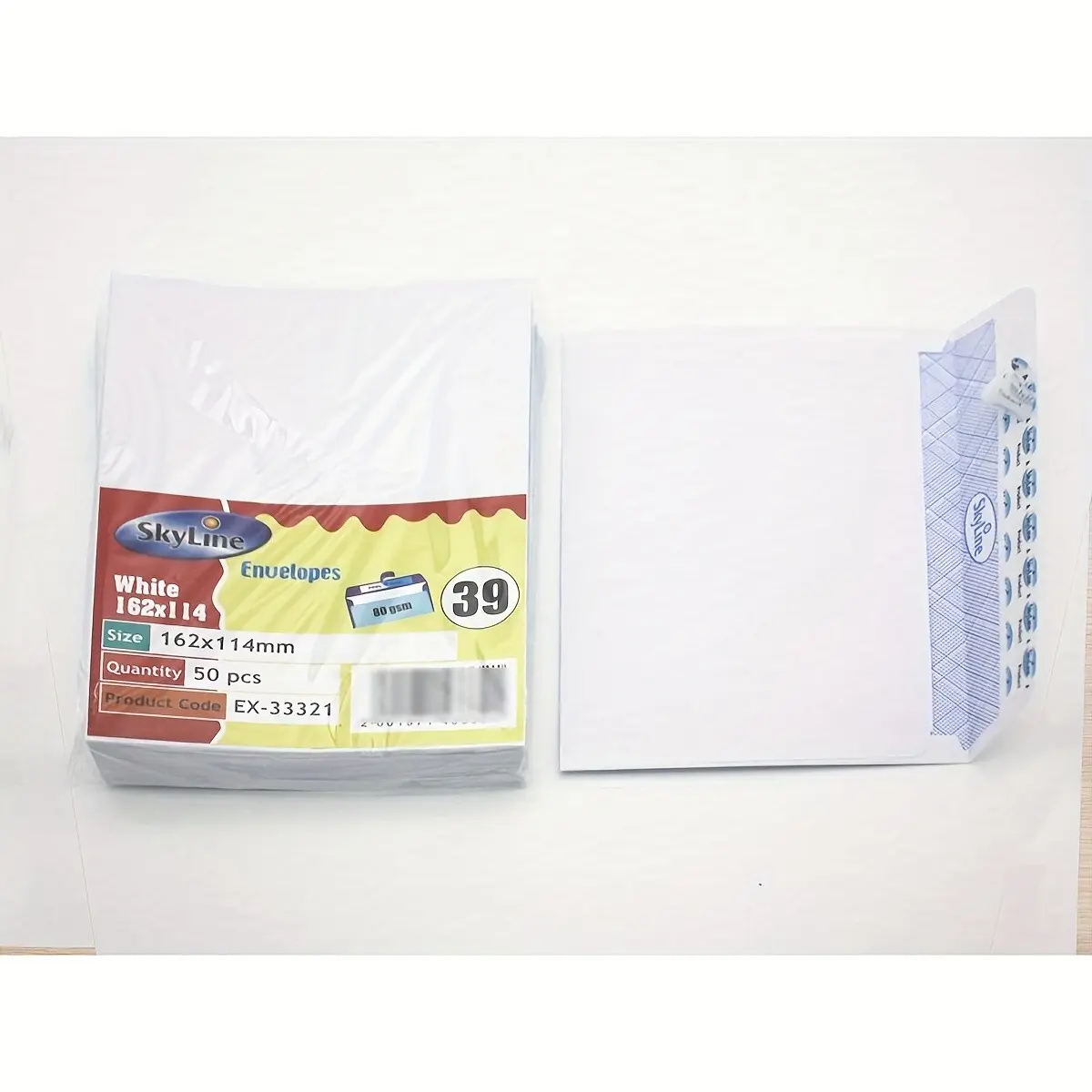 50 Confidential Envelopes, Detachable and Sealable, Blank Double-Sided Adhesive Envelopes, Inner Pattern Printed Security Envelopes, Stationery Office Supplies