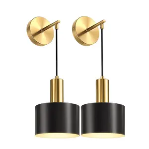 Battery Powered Wall Mounted Lamp, Wireless Charging Wall Lamp with Adjustable Light Bulb & Remote Control, Atmosphere Lighting, Suitable for Bedroom, Living Room, Corridor