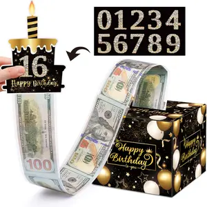 Surprise Birthday Theme Party Decoration Cash Pull Money Box, Birthplace Atmosphere Setup Prop, Fun Gift Idea for Celebrations, Party Supplies