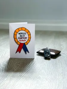 Funny Rude Father's Day Card World's Best Farter by StoneDonut Design