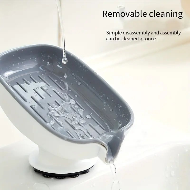 Drain soap dish, soap holder, bathroom drain soap rack, household suction cup soap box without drilling, scented soap holder, scented soap tray, bathroom soap container and storage, Soap Saver, Bathroom Accessories, Bathroom Supplies