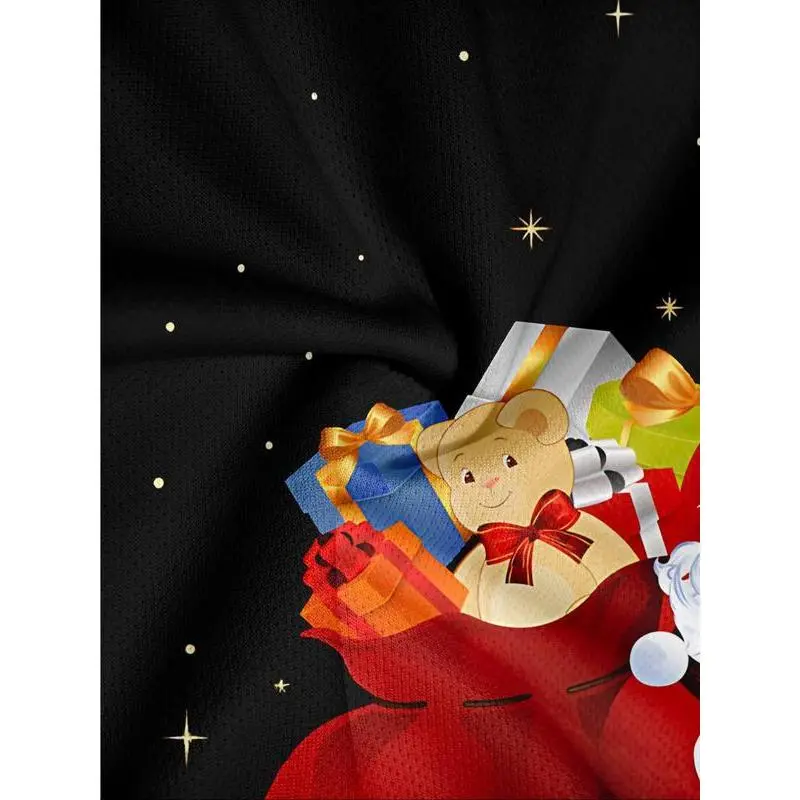 Men's Long Sleeve Santa Claus Pattern 3D Digital Print Top, & Casual Pullover with Snowflake Design, Holiday ClothingYQYI Men's Long Sleeve Santa Claus Pattern 3D Digital Print Top, & Casual Pullover with Snowflake Design, Holiday ClothingYQYI