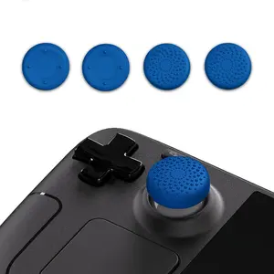 PlayVital Thumb Grip Caps for Steam Deck LCD, for PS Portal Remote Player Silicone Thumbsticks Grips Joystick Caps for Steam Deck OLED - Raised Dots & Studded Design