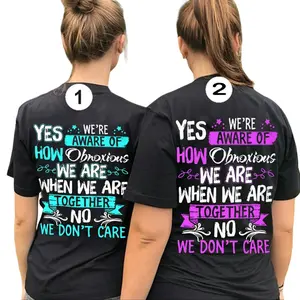 100% Cotton Matching Bestie t-Shirts, Matching Outfits For Couples, Friendship Graphic Tee, Best Friend Gift Shirt, Funny Quote Top, Casual Summer Outfit, Trendy Unisex For Men For Women