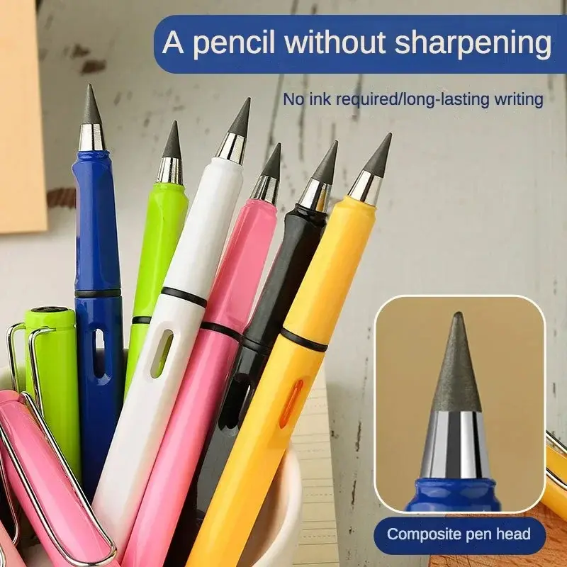 Forever Pencils for Writing, Infinity Pencil Cute Inkless Everlasting Pencil with Eraser for Sketching, Drawing