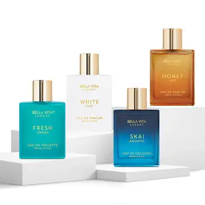 Aqua Oud Symphony by BellaVita Luxury | Perfume Combo Gift Set | 4×100 ml | Skai, Fresh, White Oud & Honey Oud | Long Lasting Eau De Parfum | Vegan & Cruelty Free