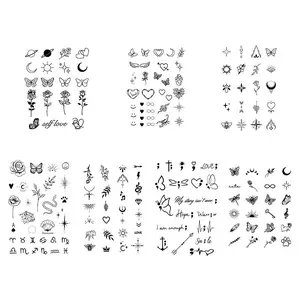 Waterproof Temporary Tattoo Stickers, Long Lasting Fake Tattoos, Durable Non-reflective Designs for Finger and Neck, Body Fake Tattoos