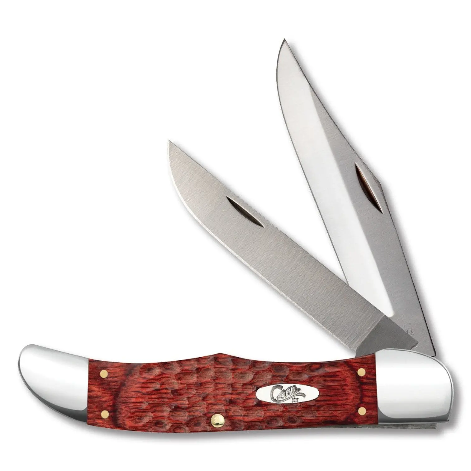 Case XX Jigged Dymalux® Rosewood Hunter with Leather Sheath