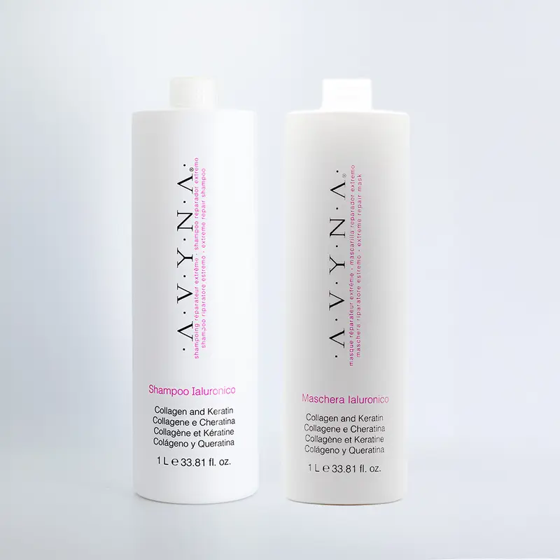 Avyna ialuronico Repair Set - Shampoo & Conditioner Large 33.81 Oz - Hydrating & Lightweight Formula with Hyaluronic Acid for Damaged Hair Care