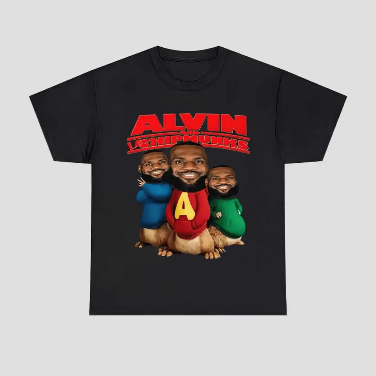 Men's Short-Sleeve Graphic Print T-Shirt - Round Neck Relaxed Fit Casual Wear For Cartoon Enthusiasts With Alvin And Th Classic Fit Tee for Men & Women