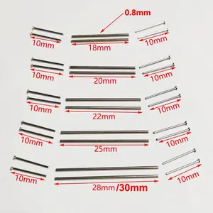 1/64 Car Axle 10/20/30/50sets 18/20/22/25/28/30mm for 1/64 Alloy Car 0.8mm Hollow Shaft w Pins for 1:64 Diecast/Model Cars