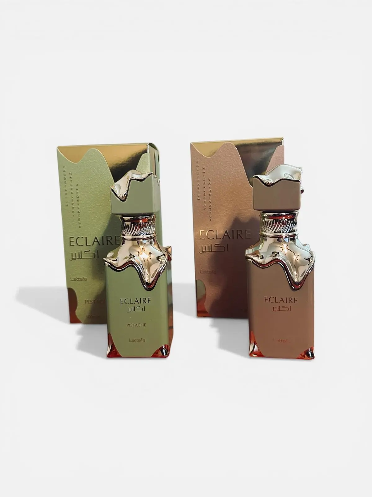 Lattafa Eclaire & Pistache Perfume Set, 2-Piece 100ml Multi-Pack - Creamy Gourmand Unisex Scent with Sweet Vanilla & Pistachio