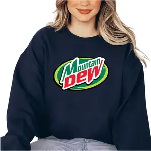 Mountain Dew Sweatshirt, Retro Soda Logo Pullover, Vintage Drink Crewneck, Funny Graphic Soda Shirt, Oversized 90s Style Streetwear, Beverage Lover Gift