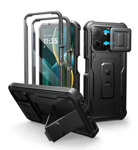 Dexnor for Motorola Moto-G 2025 Case, [2 Front Frame] [Built-in Magnetic Slide Camera Cover & Kickstand] Heavy Duty Protection Shockproof Moto-G 5G 2025 Case with Screen Protector, 6.7 inch