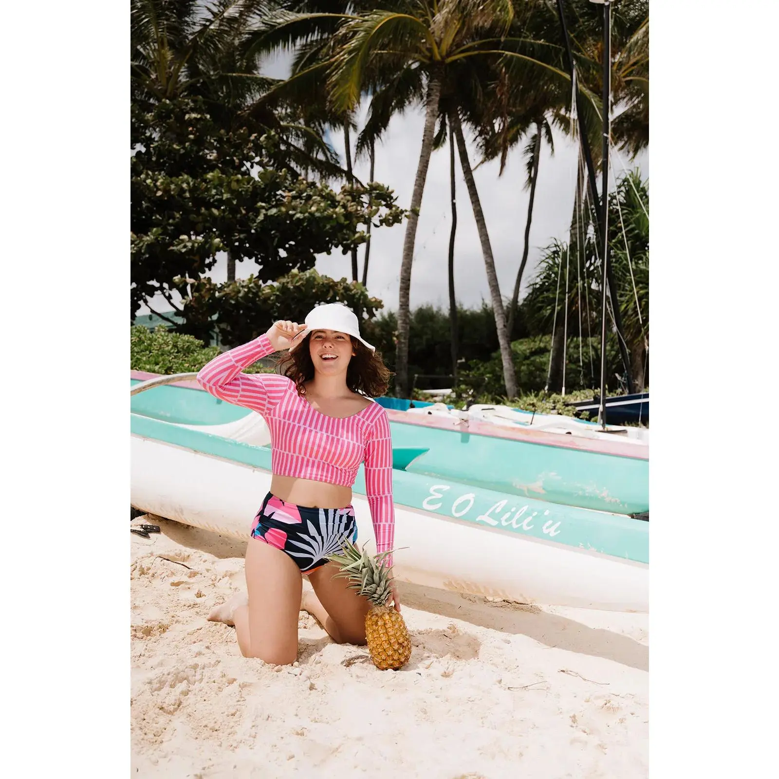 Surfer Top | Pink Stripe