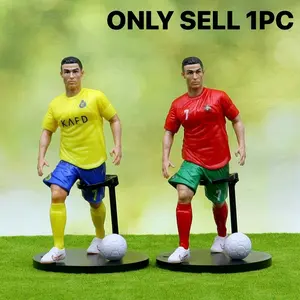 Football Star Doll Figure Model 19cm Desktop Decoration, Boy Birthday Gift, Collectible Toy, Perfect for Sports Fans
