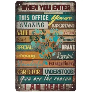Social Worker Amazing Metal Tin Sign 8x12 inch Vintage Industrial Artwork for Office Wall Decor Rust-Resistant Galvanized Steel Easy Mounting