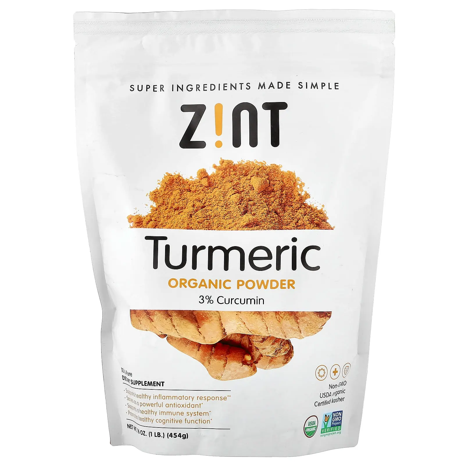 Zint Turmeric Organic Powder, 16 oz (454 g) Zint Turmeric Organic Powder, 16 oz (454 g)