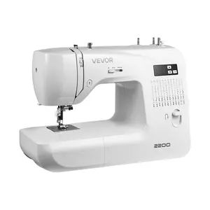 VEVOR Computerized Sewing Machine, 60 Stitch Applications, with LED Screen, Foot Pedal and LED Light, Heavy-Duty Metal Frame, Digital Sewing Machine with Powerful Motor for Crafts and Mending