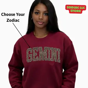 [Full 12 Zodiac Sweatshirt] Zodiac Sweatshirt– Astrology Sign Crewneck For Women,Aries,Taurus,Gemini,Cancer,Leo, Star Sign Sweatshirt, Trendy Print Horoscope Shirt, Perfect Gift For Zodiac Lovers 82J