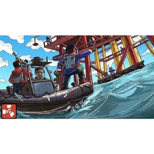 Rust mouse pad, Oil rig attack, mouse pad available in 3 sizes, perfect gift mouse pad 1