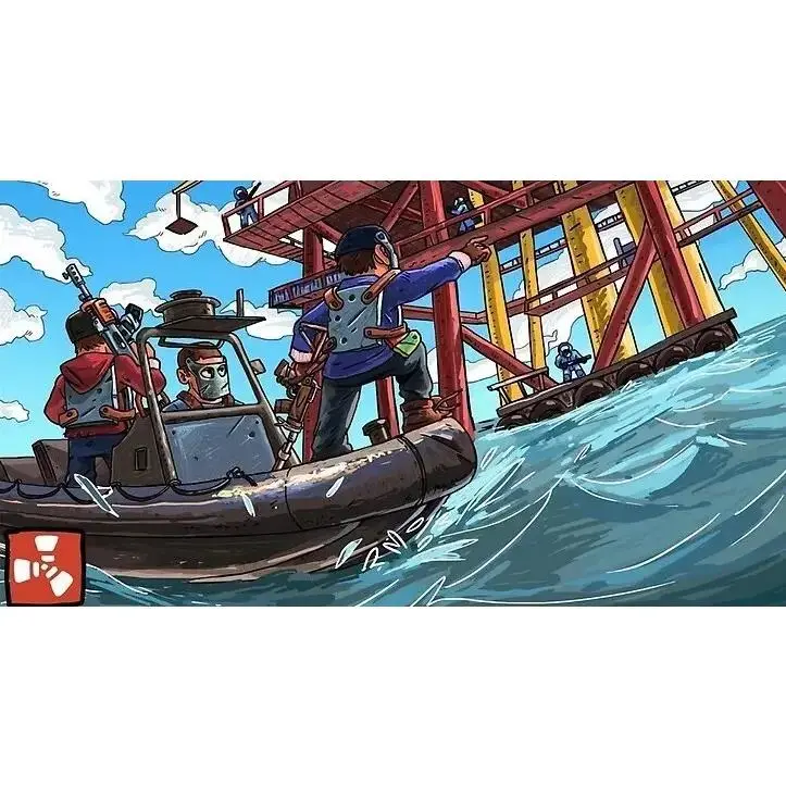 Rust mouse pad, Oil rig attack, mouse pad available in 3 sizes, perfect gift mouse pad 1