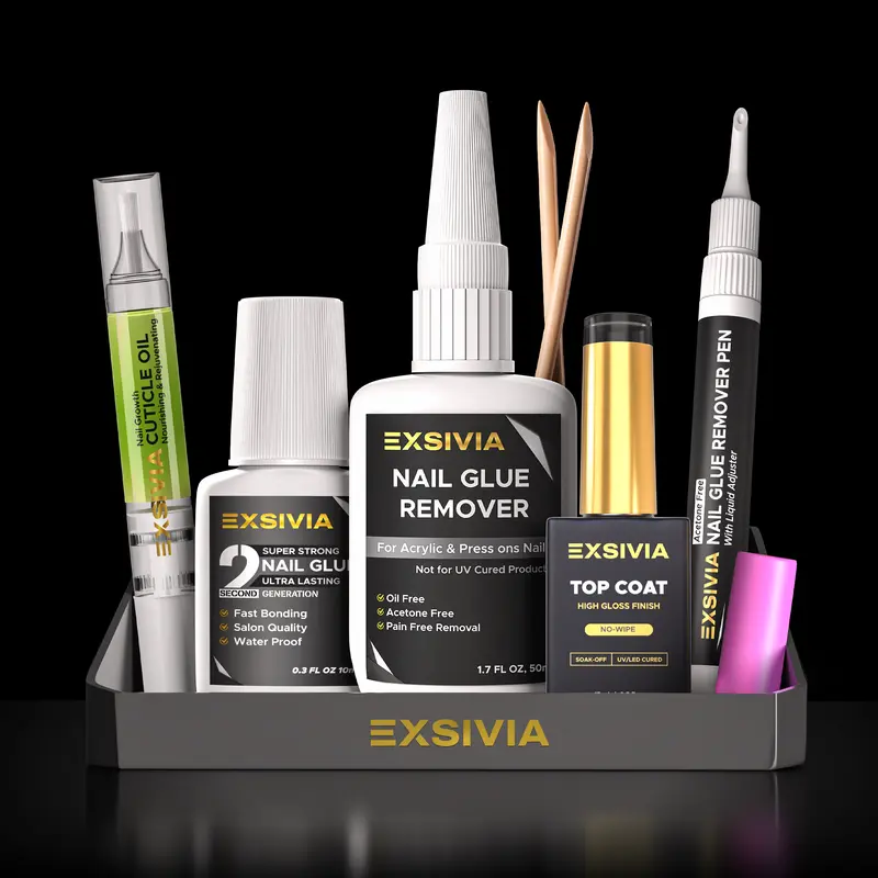 EXSIVIA Complete Nail Care Bundle, Nail Products, Nail Supplies, Daily