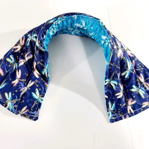 Therapeutic heating-cooling rice wrap, rice bag, neck wrap, heat pad, cold pack, massage therapy, spa, doula, Dragonflies