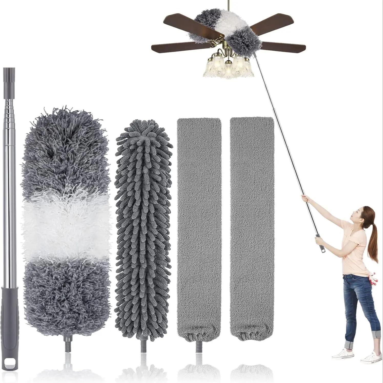 Retractable Microfiber Gap Dust Cleaner with Extension Pole - TikTok Shop