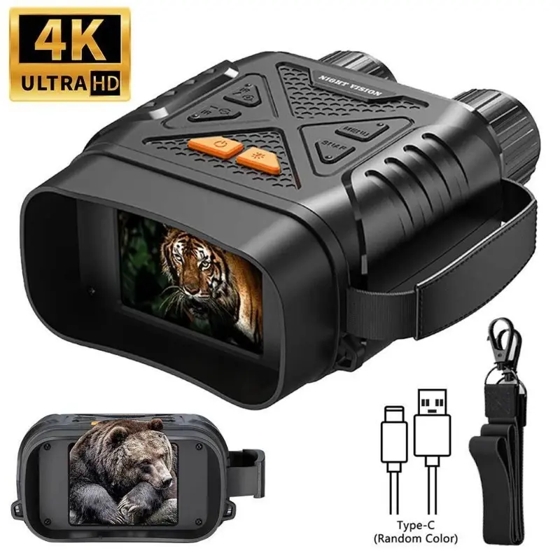 Night Vision Goggles,7 Level Infrared Digital Night Vision Binoculars for Adults,10x Zoom HD Screen Thermal Binoculars with 64GB TF Card for Photos and Videos Type-C Rechargeable Hunting Binoculars