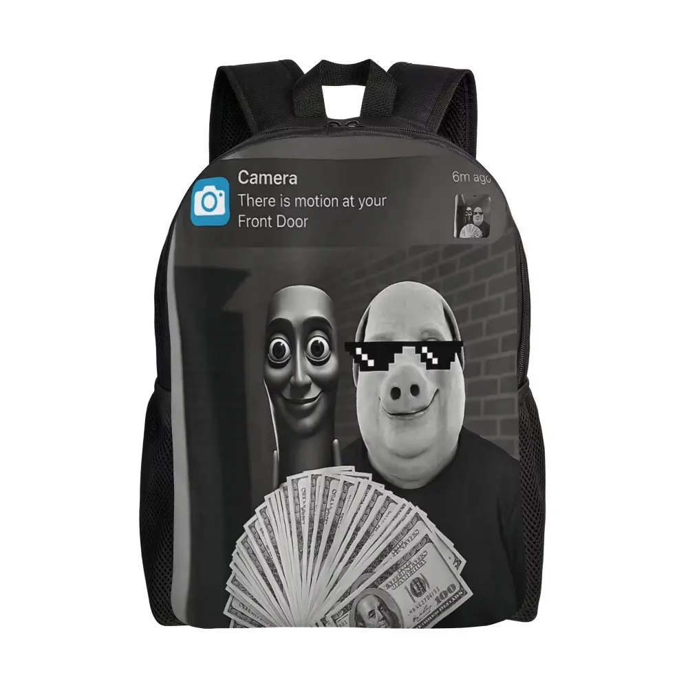 Tung Tung Tung Sahur John Pork Backpack Fashion Backpacks Student Outdoor Big High School Bags Design Rucksack