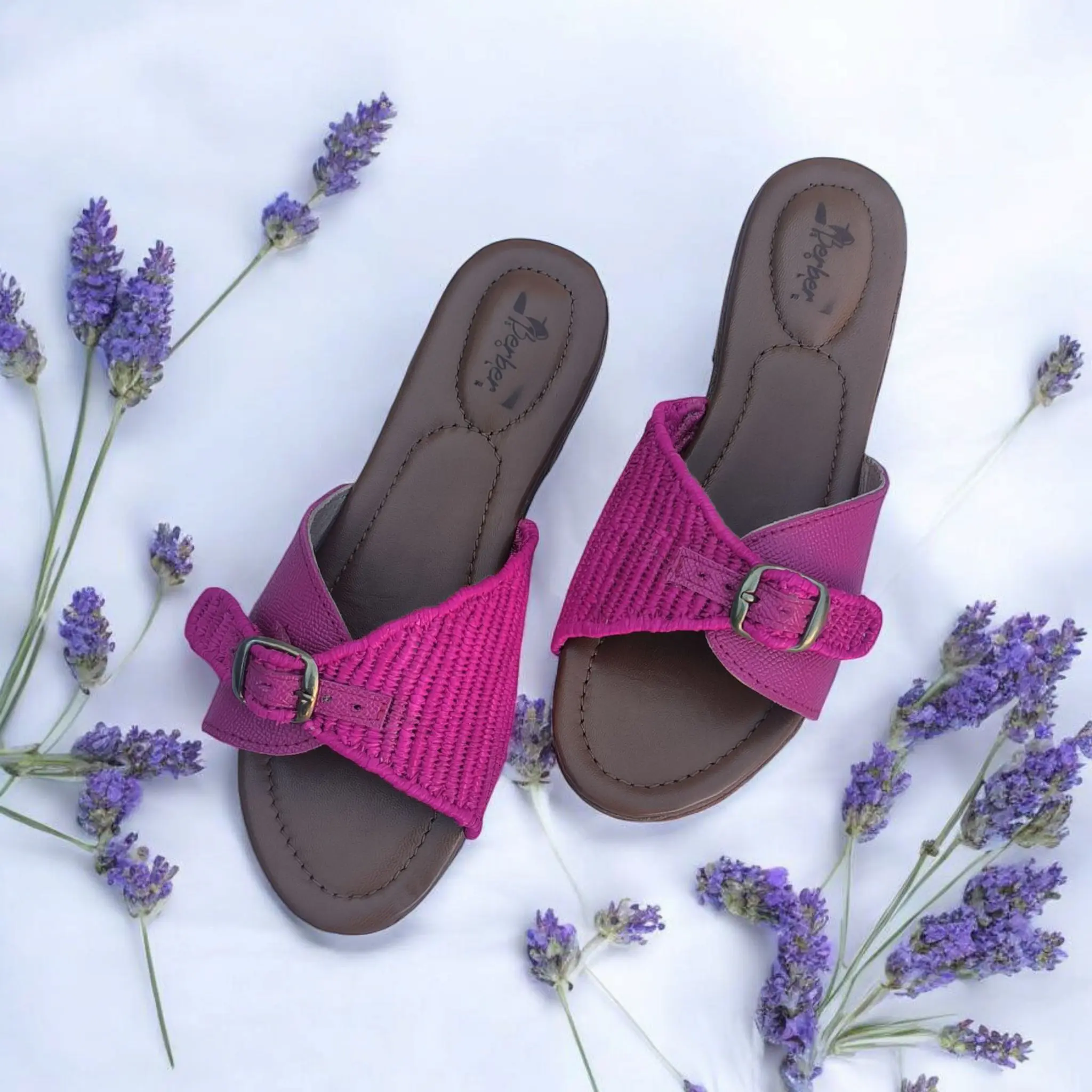 Modern Nomad sandals – Handwoven Moroccan Raffia Slippers