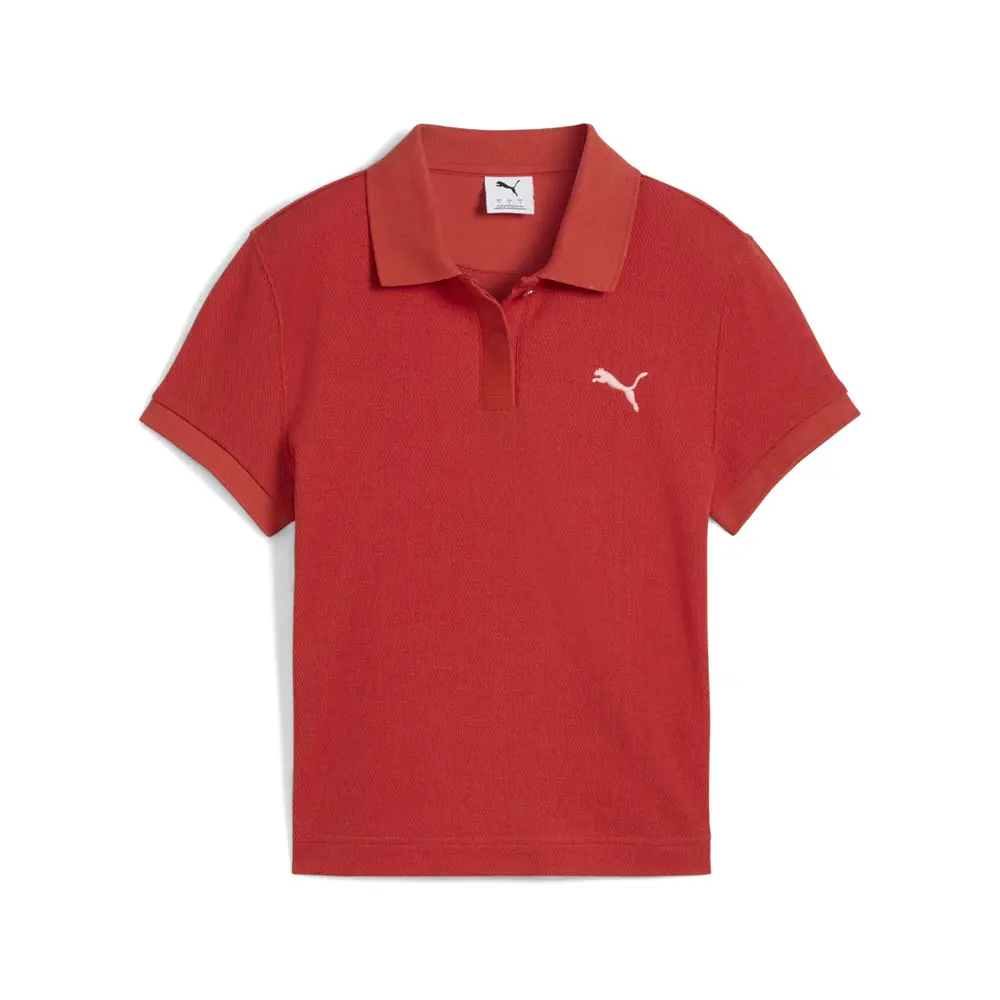 PUMA Womens Premium Essentials Short Sleeve Shirt Casual Casual - Red