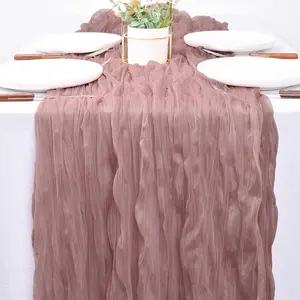 Cheesecloth Table Runner 10ft Boho Gauze Rustic Cheese Cloth Table Runner for  Shower Wedding Bridal Party Easter Spring Summer  Decorations Dusty Rose