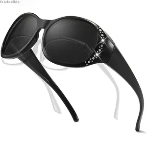 2026 Trendy Fit Over Sunglasses – Polarized UV400 Anti-Glare Oversized Shades with Shiny Frame for Men & Women, Wear Over Prescription Glasses, Lightweight Comfortable for Driving, Outdoor & Daily Use