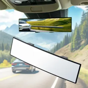 Universal Clip-On Wide Angle Rear View Mirror – 11.81-Inch Panoramic Convex Mirror for Cars, SUVs, Trucks, and More