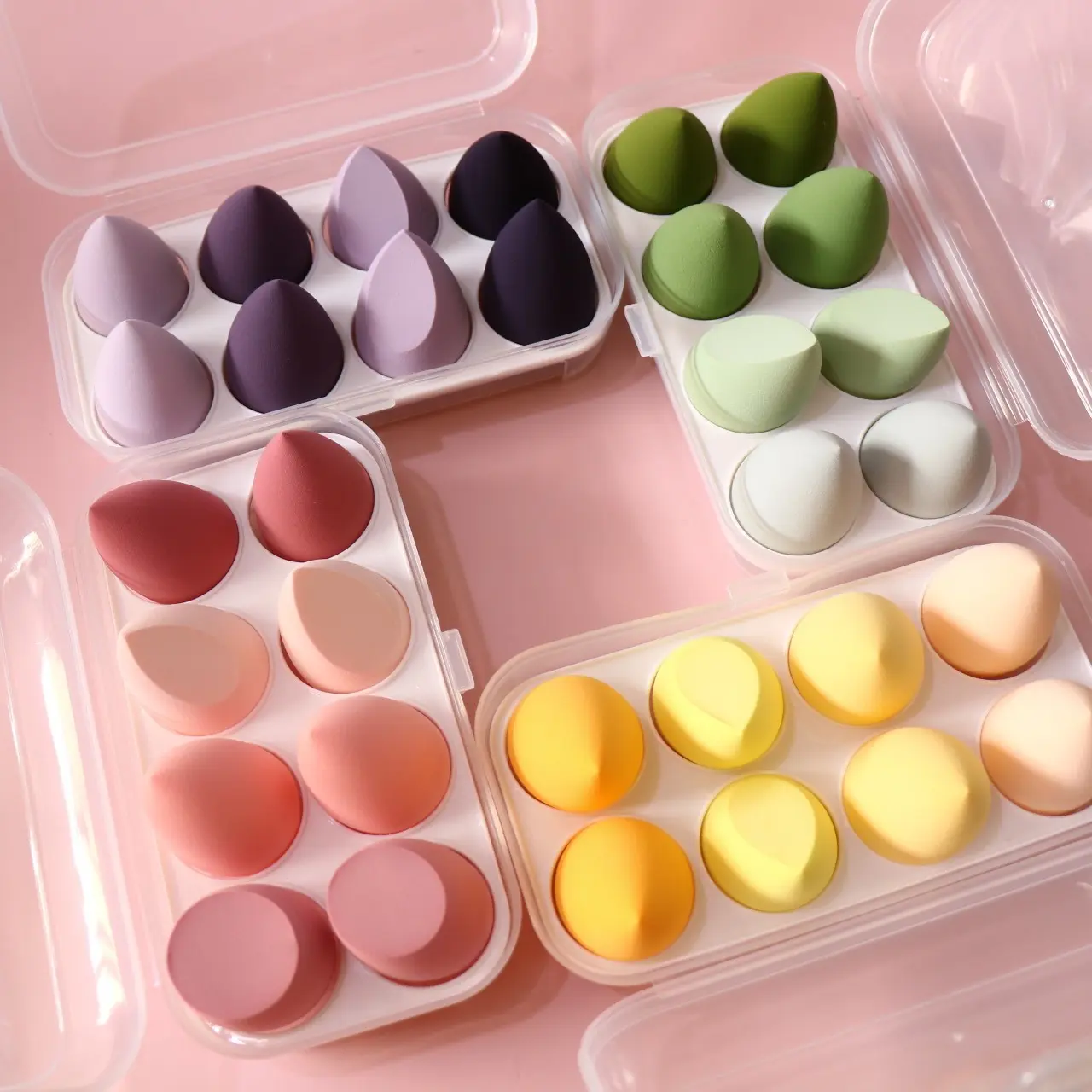 Premium 8-Piece Egg-Shaped Beauty Sponge Set | Ultra-Soft Makeup Blenders | Multipurpose for Flawless Application
