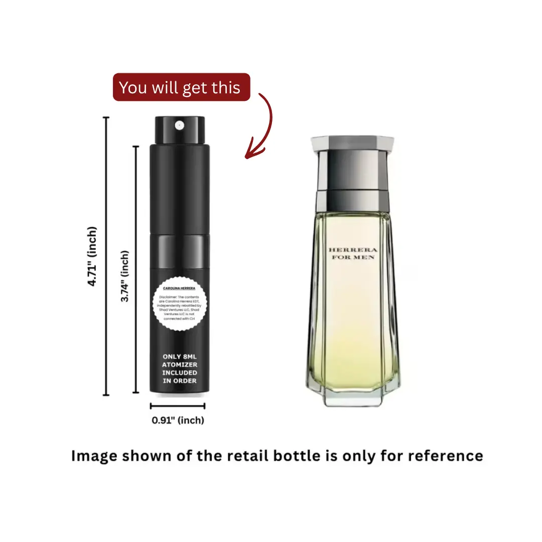 Herrera by Carolina Herrera for Men Eau de Toilette 8ml / 0.27oz | 100% Original Authentic Decanted Perfume Spray