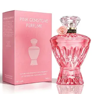 Valentine’s Day Gift: Pink Gemstone Perfume for Women (75ML) - Romantic Fresh Fruit Scent: Orange/Bergamot Top, Black Coffee/Jasmine Heart, Patchouli/Musk Base | Sparkling Pink Crystal Bottle with Rose Accent, Perfect V-Day Fragrance Aromatic Floral summe