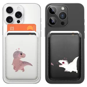 Chasing Dinosaurs Mag Safe Wallet with Stand Magnetic Wallet for iPhone Leather Magsafe Card Holder Compatible with iPhone 16/15/14/13/12 series and MagSafe cases, 1 Slot Fit 3 Cards magsafe wallet card holder