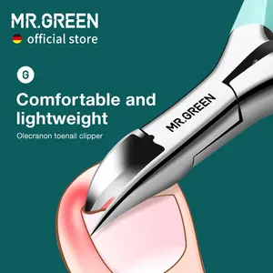 MR.GREEN Professional Ingrown Nail Clippers Toenail Cutter Stainless Steel Pedicure Tools for Thick Toe Nail Correction Deep Into Nail Grooves Mr-9009